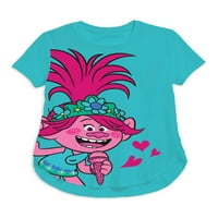 Trolls Girls Poppy grafičke majice, 2-pakovanje, veličine 4-16