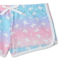 Dreamstar čvrste i štampane kratke hlače za delfine za djevojčice, 3 pakovanja, veličine 4-16