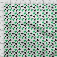 Onuone Pamuk Poplin Zelena tkanina poker kartica Šivaće materijal za ispis tkanine sa dvorištem široko
