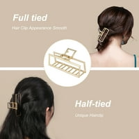 Unique Bargains Metal Hair Claw Clip pravougaonik u obliku kandža za žene Beauty