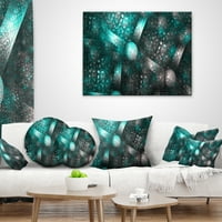 Designart Crystal Cell Blue Steel Texture - apstraktni jastuk za bacanje - 16x16