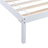 Irene Inevent Bed Frame sa uzglavljem drvena platforma Bed Twin Size noseći letvice madrac Foundation, Bijela