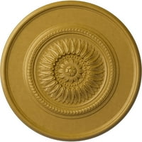1 8 od 1 2 P veliki cvjetni stropni medaljon, ručno oslikano iridescentno zlato
