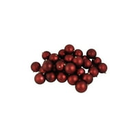 32ct mat bordo crvena Shatterproof Božić Ball ukrasi 3.25