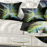 Designart žuti plavi haos višebojni zraci - apstraktni jastuk za bacanje - 12x20