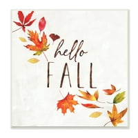 Stupell Industries zdravo jesenji jesenji listovi drveća sezonska Izjava, 12, dizajn Nina Pierce