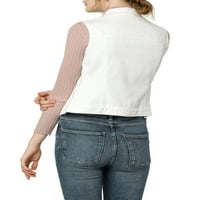 Jedinstvena povoljna ženska traper jakna sa džepovima bez rukava