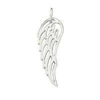 Primal Silver Sterling Silver polirani anđeo Wing Charm sa Forzantina kablovskim lancem