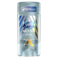 Tajni aktivni čist gel antiperspirant Dezodorans Sport 2. oz