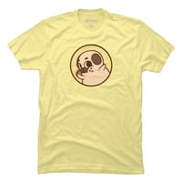 Puglie ga sprema za kasniju mens banana krem ​​žuti grafički grafički tee - dizajn ljudi 3xl