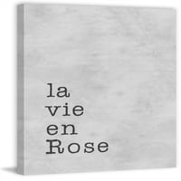 La vie en Rose slikanje ispisa na zamotanom platnu