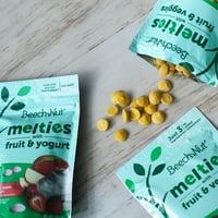 Beech-Nuts Melties Banana borovnica i zeleni pasulj Melts Baby Toddler Snack, 1oz torba