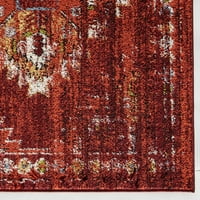 Prostirke Amerika Bradford KH40C spaljena Crvena plemenska Marokanska prostirka za hrđu, 5'x7'