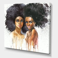 Designart 'portret dvije afroameričke žene' moderna platnena zidna umjetnička štampa