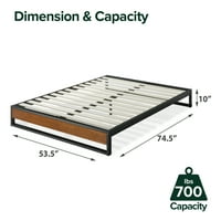 Zinus pobjednik za dobar dizajn Suzanne 10 krevet od bambusa i metalne platforme, pun