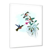 PROIZVODNJA Drevna hummingbird IV tradicionalna uokvirena umjetnička štampa