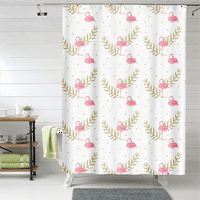 Slatki flamingo crtani vodootporni tuš za tuširanje kućna kupatilo kupatilo za zavjese s kukama-d, 180 *