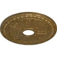 Ekena Millwork 1 8 od 5 8 ID 1 8 P raymond strop medaljon, ručno oslikano blijedo zlato