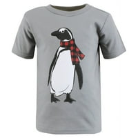Majice kratkih rukava Hudson Baby Boy, zimski pingvin Moose, Toddler