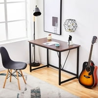 Računarski sto sa metalnim okvirom u obliku slova V za kućnu kancelariju, Moderan jednostavan radni sto za