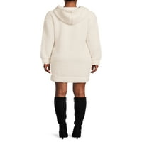 No Boundaries ' Fau Sherpa Tunika Hoodie Dress