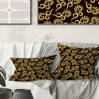 DIZADERAT Gold i crni vrtlog II 'Moderni jastuk za bacanje u sredinu - 12x20