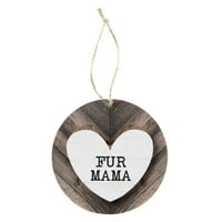 Holiday time Decorative MDF Brown pet Božić Ornament, 3.5