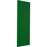 Ekena Millwork 18 W 57 H True Fit PVC horizontalni slat uokviren moderni stil fiksne kapke, viridijski zeleni
