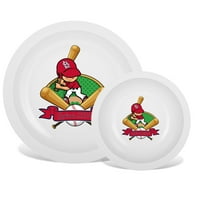 BabyFanatic set ploča i zdjela za malu djecu i sigurno za bebe - MLB St. Louis Cardinals
