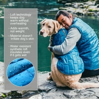 Kurgo Loft Dog Jacket, reverzibilni zimski kaput za pse, reflektirajući, nosi sa uprtačem, Vodootporan, za