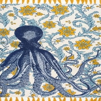 Nuloom Thomas Paul ispisano flatweave pamučne divovske hobotnice rupa za trčanje, 2 '8 12', multi