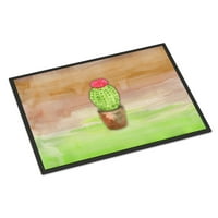 Carolines blaga BB7365JMAT Kaktus Zelena i smeđa akvarel u zatvorenom ili vanjskom prostirku 24x36, 36 L