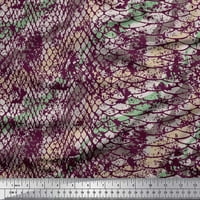 Soimoi Poly Georgette tkanina Zmija životinjski kožni tkanini otisci na široko dvorište