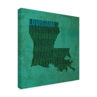 Zaštitni znak likovne umjetnosti' riječi države Louisiana ' umjetnost na platnu Red Atlas Designs