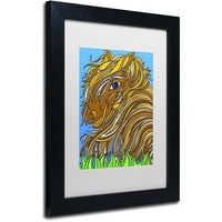 Zaštitni znak Likovna umjetnost Harrington konj živ Umjetnost platna Kathy G. Ahrens, bijeli mat, crni okvir