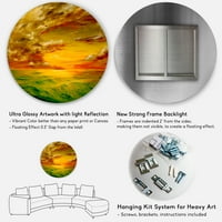Designart 'šareni i svijetli Zalazak sunca u Santa Rosa California' seoska kuća krug metalni zid Art - disk