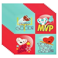 Američki Pozdrav Valentinovo kartice za djecu sa naljepnicama, Sport