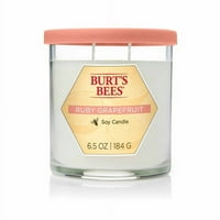 Burtove Pčele male staklenke svijeće, Rubin grejpfrut