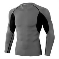 COARSHAN THISHITTS za muškarce Muški dugi rukav za brzo sušenje joge fitness tisak meka majica Top sportski
