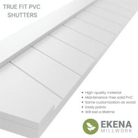 Ekena Millwork 15 W 32 H True Fit PVC Single Panel Chevron Modern Style fiksni Mount roletne, Starless Night