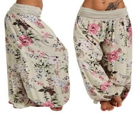 Musuos Womens harem hlače labave casual baggy lounge hlače boho ciganske aladdinske joge pantalone