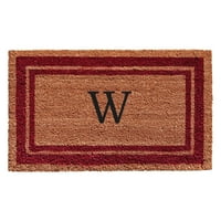 Calloway Mills Burgundy Border 24 36 Monogram Vanjski Otirač