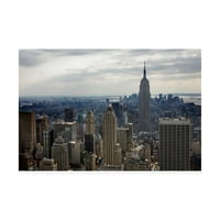 Zaštitni znak likovne umjetnosti 'Empire State Building New York City New York boja' platnena Umjetnost Monte