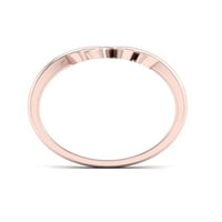 1 10ct TDW Diamond 10k ružičasto zlato Bypass list FashionRing