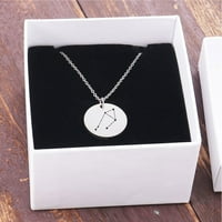 Zodijački nakit - ogrlica sa konzerve za horoskop - horoskopski poklon za rođendan sa leđima može ugravirano
