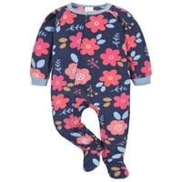 Gerber Baby & Toddler Girls Mikroflis pokrivač spavač pidžama, 2 pakovanja, veličine 0 3M-5T