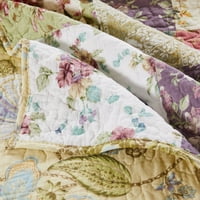 Globalni trendovi Carmel pamuk patchwork jorgan i jastuk lažni Set, za odrasle, 3-Dijelna puna kraljica
