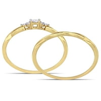 Carat T. W. Diamond 10kt vjenčani Set od žutog zlata