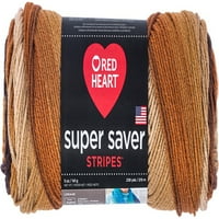 Red Heart Super ušteda pređa - Latte Stripe, Multipačka od 6