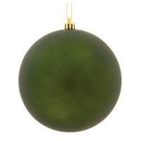 Vickerman 6 Moss Green Matte Ball Ornament, po kesi